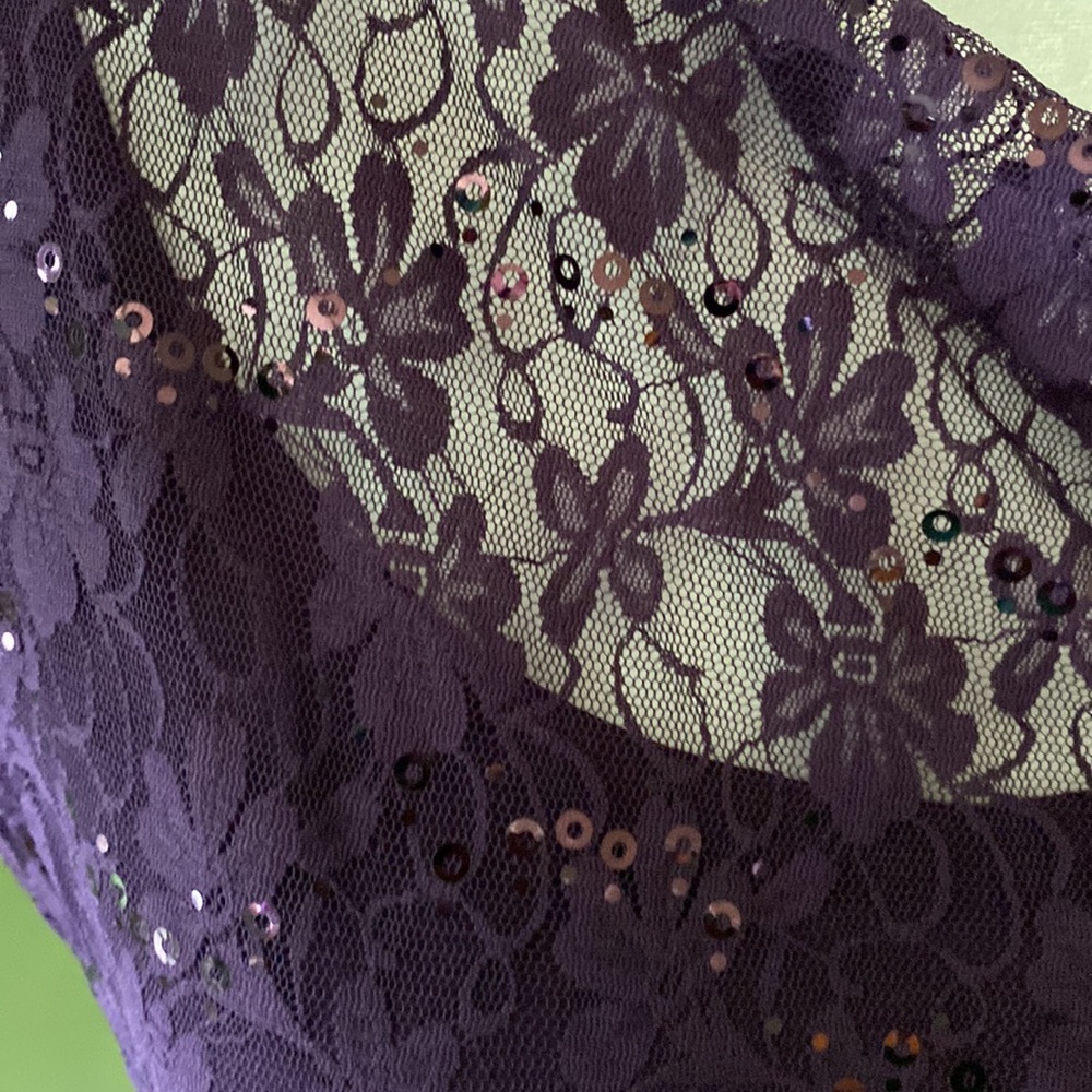 Ralph Lauren Purple Lace Dress sz 8 - Picture 5 of 7